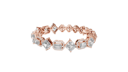 12.04 CT Lab Diamond Bracelet | VVS-VS Clarity, EF Color, CVD Diamonds | 18KT, 14KT, 10KT Gold & 925 Silver | Rose, Yellow, White Gold Options | Luxury Fine Jewelry