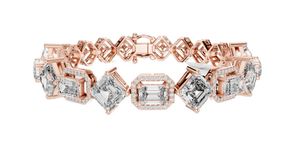 12.04 CT Lab Diamond Bracelet | VVS-VS Clarity, EF Color, CVD Diamonds | 18KT, 14KT, 10KT Gold & 925 Silver | Rose, Yellow, White Gold Options | Luxury Fine Jewelry