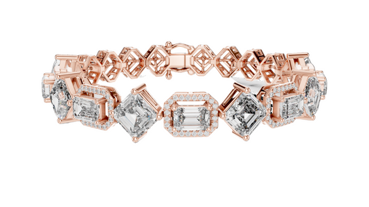 12.04 CT Lab Diamond Bracelet | VVS-VS Clarity, EF Color, CVD Diamonds | 18KT, 14KT, 10KT Gold & 925 Silver | Rose, Yellow, White Gold Options | Luxury Fine Jewelry