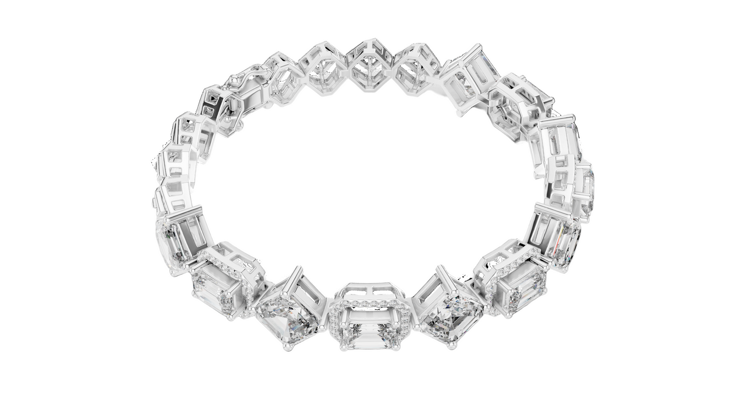 12.04 CT Lab Diamond Bracelet | VVS-VS Clarity, EF Color, CVD Diamonds | 18KT, 14KT, 10KT Gold & 925 Silver | Rose, Yellow, White Gold Options | Luxury Fine Jewelry