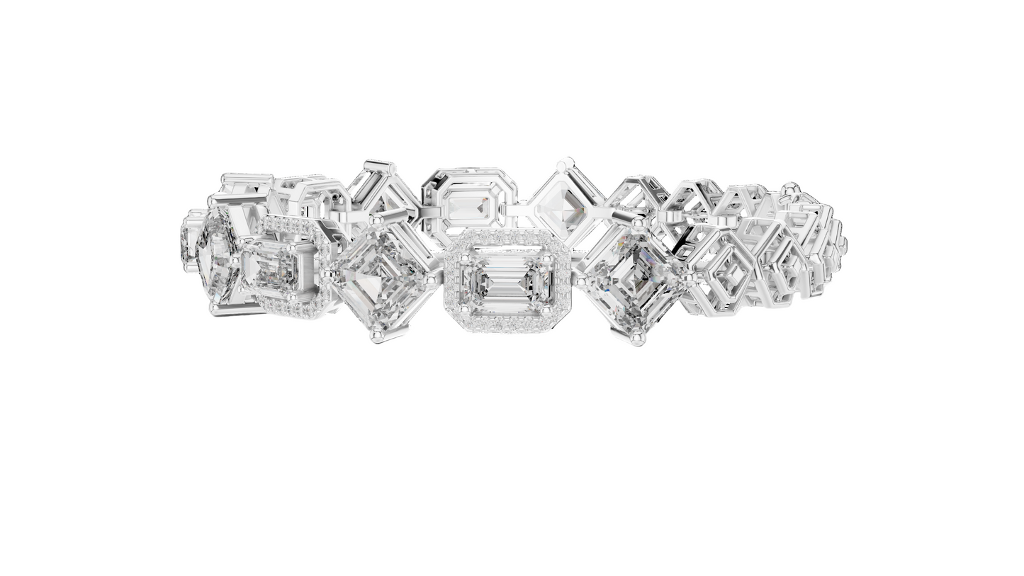 12.04 CT Lab Diamond Bracelet | VVS-VS Clarity, EF Color, CVD Diamonds | 18KT, 14KT, 10KT Gold & 925 Silver | Rose, Yellow, White Gold Options | Luxury Fine Jewelry