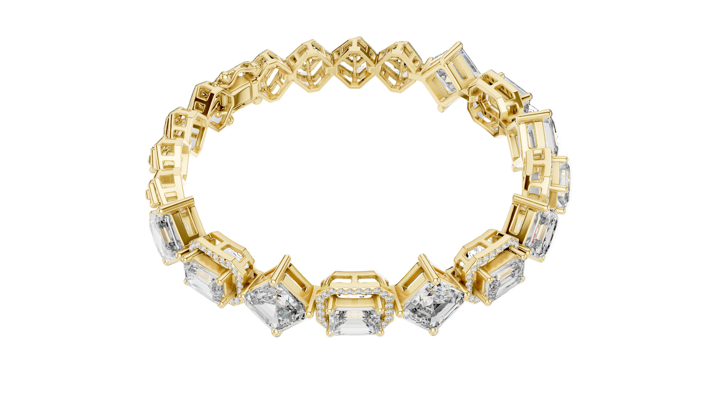 12.04 CT Lab Diamond Bracelet | VVS-VS Clarity, EF Color, CVD Diamonds | 18KT, 14KT, 10KT Gold & 925 Silver | Rose, Yellow, White Gold Options | Luxury Fine Jewelry