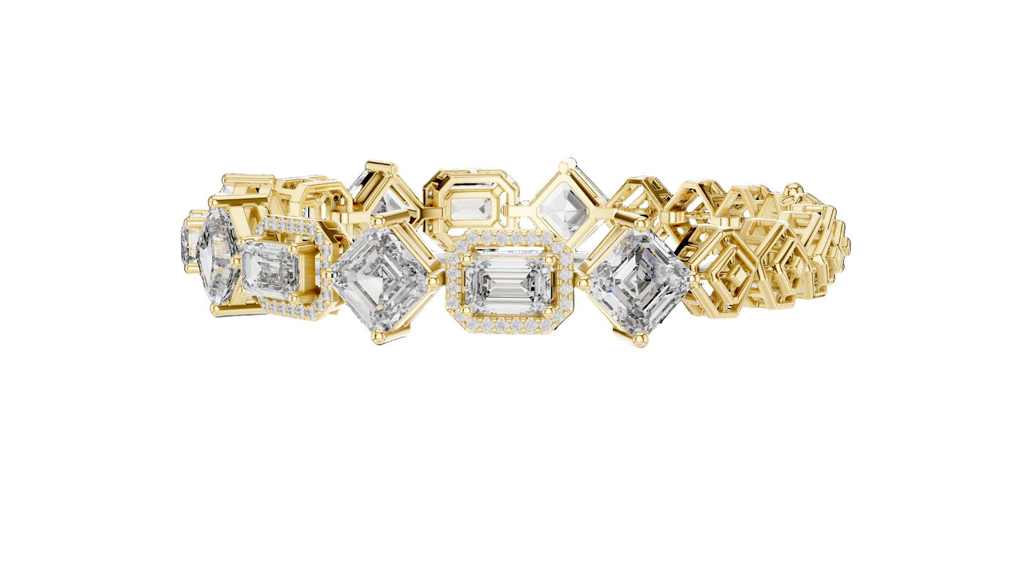12.04 CT Lab Diamond Bracelet | VVS-VS Clarity, EF Color, CVD Diamonds | 18KT, 14KT, 10KT Gold & 925 Silver | Rose, Yellow, White Gold Options | Luxury Fine Jewelry
