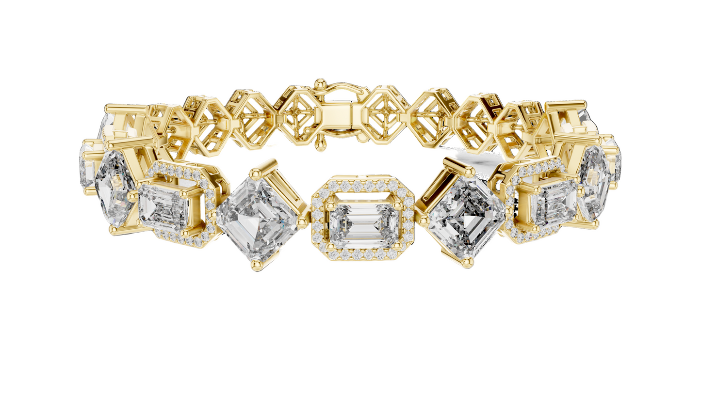 12.04 CT Lab Diamond Bracelet | VVS-VS Clarity, EF Color, CVD Diamonds | 18KT, 14KT, 10KT Gold & 925 Silver | Rose, Yellow, White Gold Options | Luxury Fine Jewelry