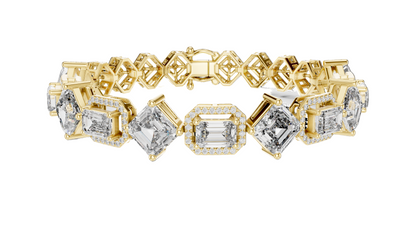 12.04 CT Lab Diamond Bracelet | VVS-VS Clarity, EF Color, CVD Diamonds | 18KT, 14KT, 10KT Gold & 925 Silver | Rose, Yellow, White Gold Options | Luxury Fine Jewelry