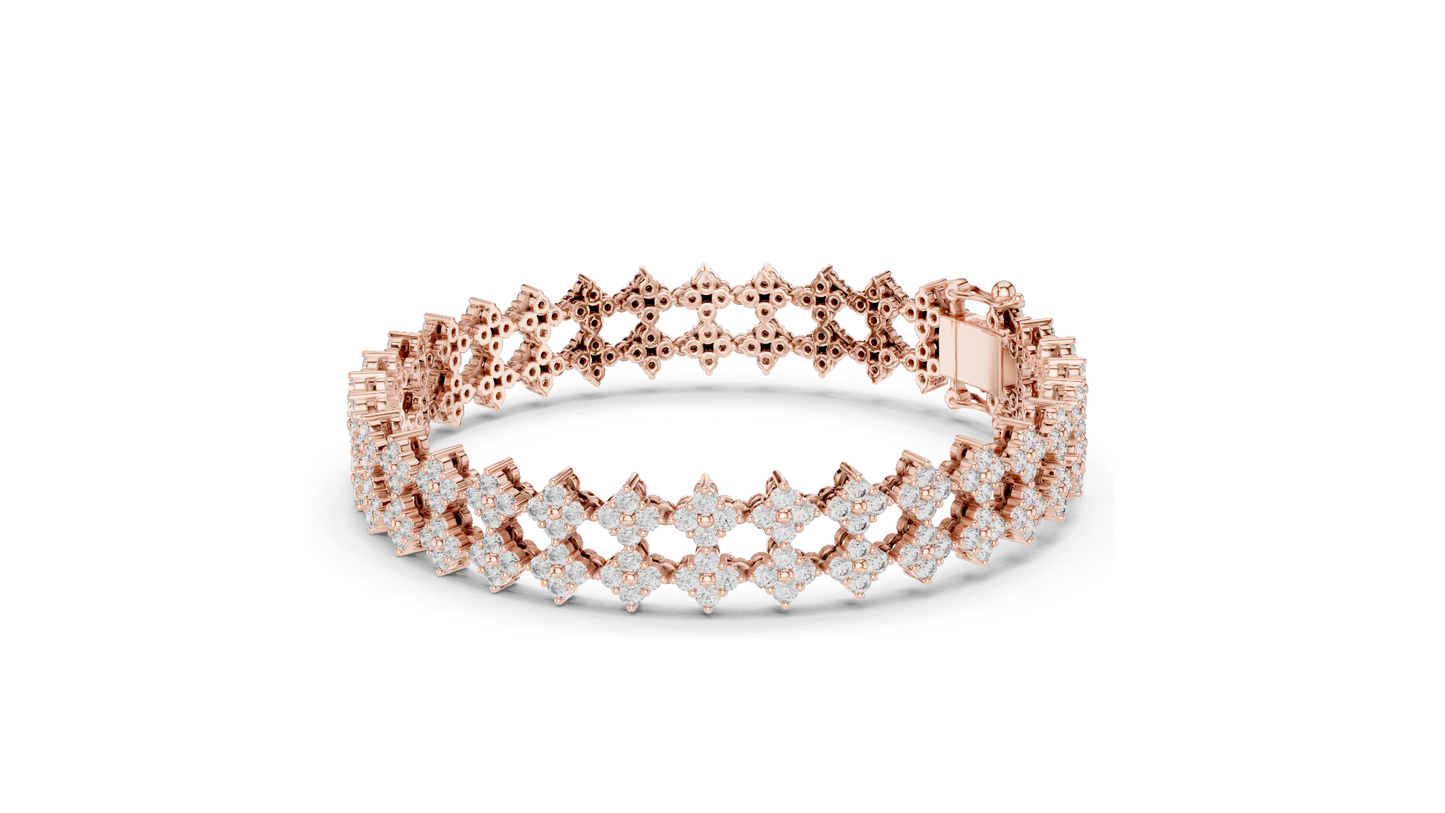 5.12 CT Lab Diamond Tennis Bracelet | VVS-VS EF Clarity, CVD Diamonds | Available in 18KT, 14KT, 10KT Gold & 925 Silver | Rose, Yellow, White Gold Options | Luxury Fine Jewelry