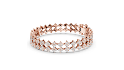 5.12 CT Lab Diamond Tennis Bracelet | VVS-VS EF Clarity, CVD Diamonds | Available in 18KT, 14KT, 10KT Gold & 925 Silver | Rose, Yellow, White Gold Options | Luxury Fine Jewelry