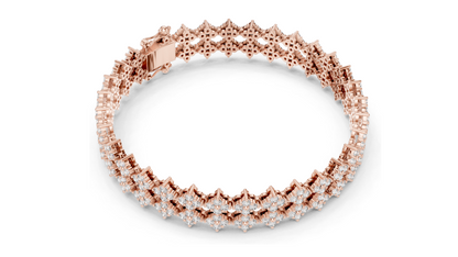 5.12 CT Lab Diamond Tennis Bracelet | VVS-VS EF Clarity, CVD Diamonds | Available in 18KT, 14KT, 10KT Gold & 925 Silver | Rose, Yellow, White Gold Options | Luxury Fine Jewelry