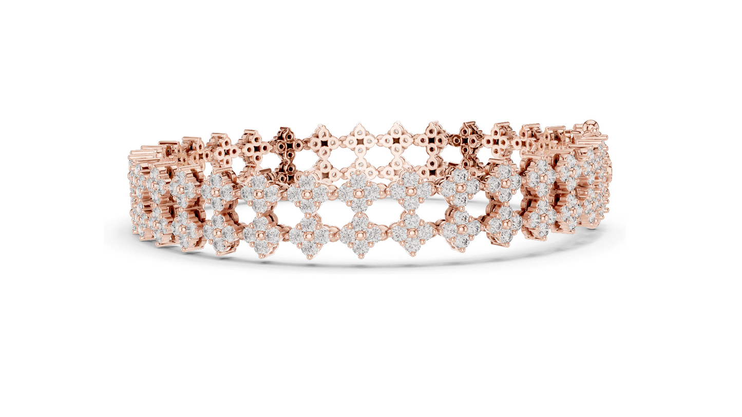 5.12 CT Lab Diamond Tennis Bracelet | VVS-VS EF Clarity, CVD Diamonds | Available in 18KT, 14KT, 10KT Gold & 925 Silver | Rose, Yellow, White Gold Options | Luxury Fine Jewelry