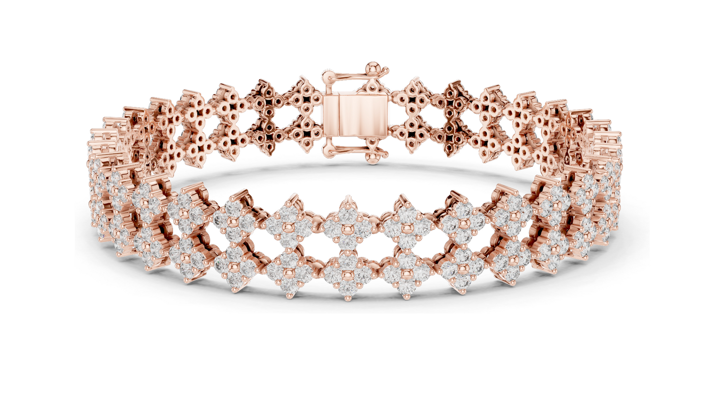 5.12 CT Lab Diamond Tennis Bracelet | VVS-VS EF Clarity, CVD Diamonds | Available in 18KT, 14KT, 10KT Gold & 925 Silver | Rose, Yellow, White Gold Options | Luxury Fine Jewelry