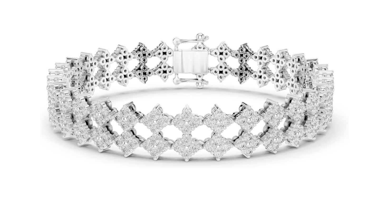 5.12 CT Lab Diamond Tennis Bracelet | VVS-VS EF Clarity, CVD Diamonds | Available in 18KT, 14KT, 10KT Gold & 925 Silver | Rose, Yellow, White Gold Options | Luxury Fine Jewelry