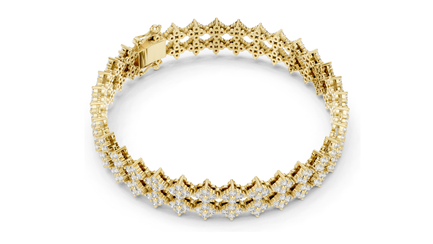 5.12 CT Lab Diamond Tennis Bracelet | VVS-VS EF Clarity, CVD Diamonds | Available in 18KT, 14KT, 10KT Gold & 925 Silver | Rose, Yellow, White Gold Options | Luxury Fine Jewelry