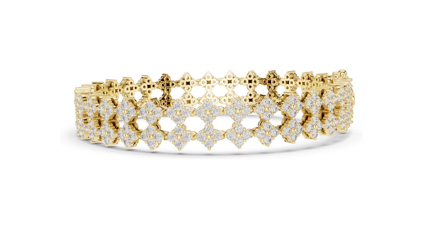5.12 CT Lab Diamond Tennis Bracelet | VVS-VS EF Clarity, CVD Diamonds | Available in 18KT, 14KT, 10KT Gold & 925 Silver | Rose, Yellow, White Gold Options | Luxury Fine Jewelry