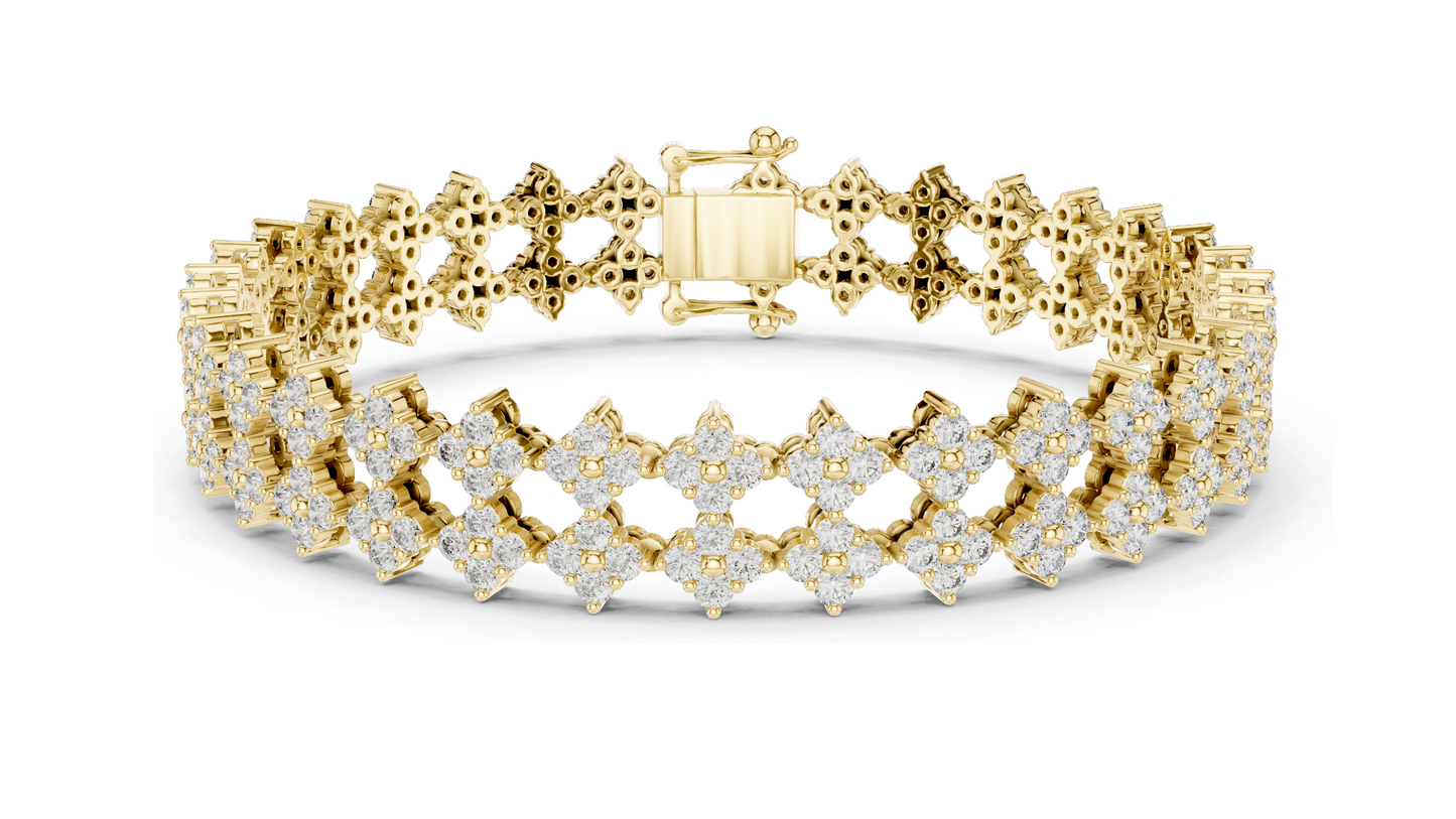 5.12 CT Lab Diamond Tennis Bracelet | VVS-VS EF Clarity, CVD Diamonds | Available in 18KT, 14KT, 10KT Gold & 925 Silver | Rose, Yellow, White Gold Options | Luxury Fine Jewelry