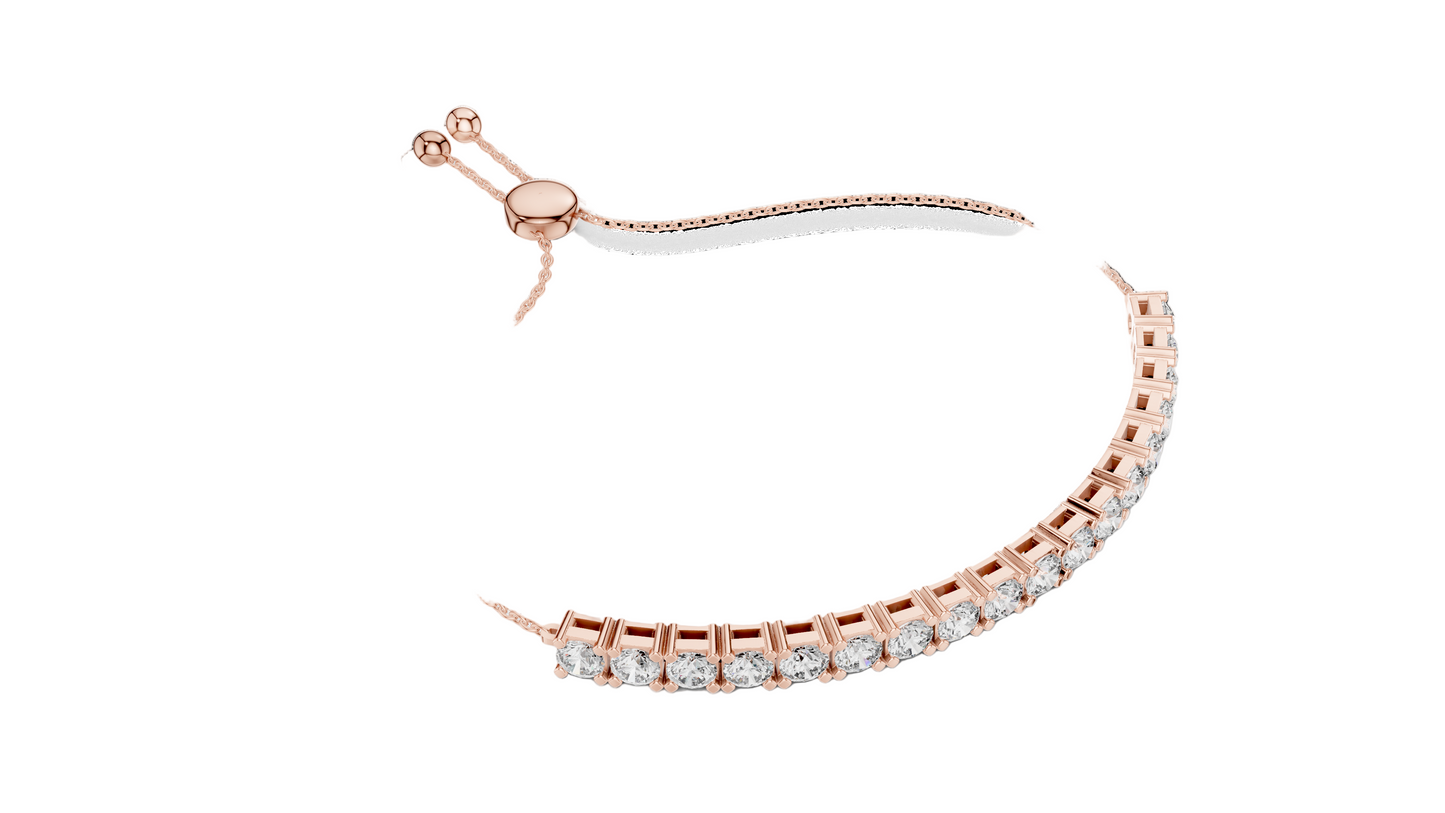 5.94 CT Lab Diamond Tennis Bracelet | Round Brilliant Cut | 18KT, 14KT, 10KT Gold & 925 Silver | Rose, Yellow, White Gold Options | Luxury Fine Jewelry