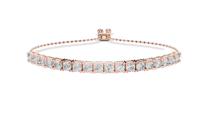 5.94 CT Lab Diamond Tennis Bracelet | Round Brilliant Cut | 18KT, 14KT, 10KT Gold & 925 Silver | Rose, Yellow, White Gold Options | Luxury Fine Jewelry