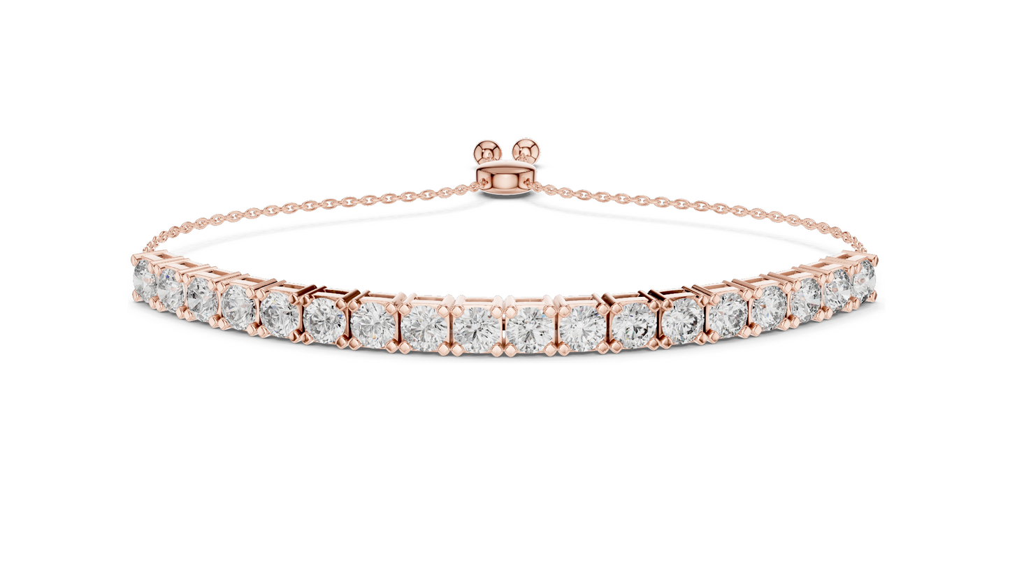 5.94 CT Lab Diamond Tennis Bracelet | Round Brilliant Cut | VVS–VS EF | 10KT, 14KT, 18KT Gold & 925 Silver | Rose, Yellow, White Gold | Luxury Fine Jewelry 💎