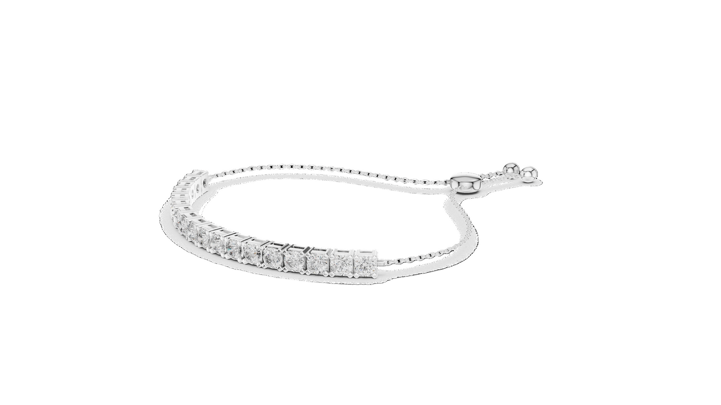 5.94 CT Lab Diamond Tennis Bracelet | Round Brilliant Cut | 18KT, 14KT, 10KT Gold & 925 Silver | Rose, Yellow, White Gold Options | Luxury Fine Jewelry
