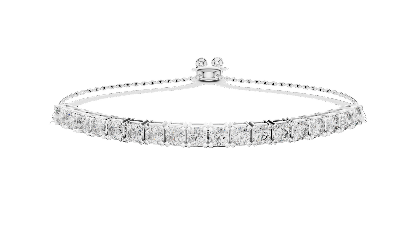 5.94 CT Lab Diamond Tennis Bracelet | Round Brilliant Cut | 18KT, 14KT, 10KT Gold & 925 Silver | Rose, Yellow, White Gold Options | Luxury Fine Jewelry
