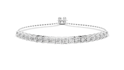 5.94 CT Lab Diamond Tennis Bracelet | Round Brilliant Cut | 18KT, 14KT, 10KT Gold & 925 Silver | Rose, Yellow, White Gold Options | Luxury Fine Jewelry