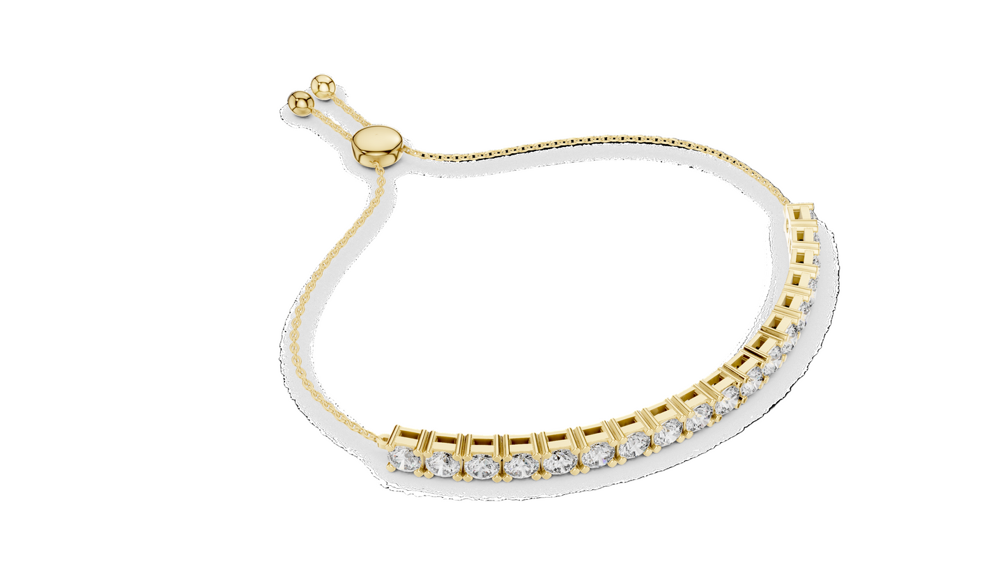 5.94 CT Lab Diamond Tennis Bracelet | Round Brilliant Cut | 18KT, 14KT, 10KT Gold & 925 Silver | Rose, Yellow, White Gold Options | Luxury Fine Jewelry