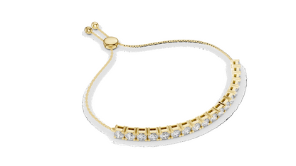 5.94 CT Lab Diamond Tennis Bracelet | Round Brilliant Cut | 18KT, 14KT, 10KT Gold & 925 Silver | Rose, Yellow, White Gold Options | Luxury Fine Jewelry
