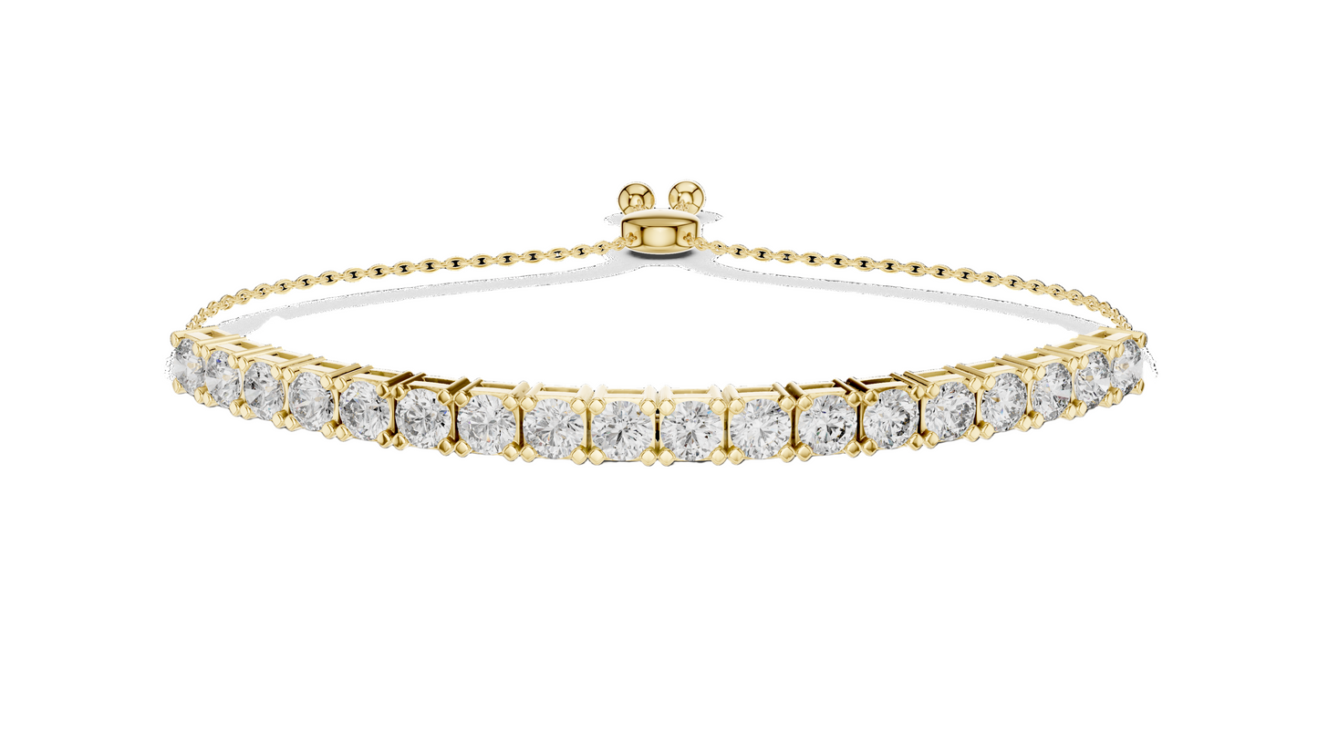 5.94 CT Lab Diamond Tennis Bracelet | Round Brilliant Cut | 18KT, 14KT, 10KT Gold & 925 Silver | Rose, Yellow, White Gold Options | Luxury Fine Jewelry