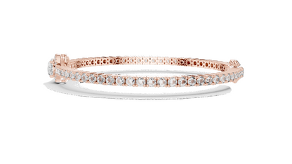 3.837 CT Lab Diamond Oval Halo Tennis Bracelet | Oval & Round Brilliant Cut | 10KT, 14KT, 18KT Gold & 925 Silver | Rose, Yellow, White Gold Options | Luxury Fine Jewelry