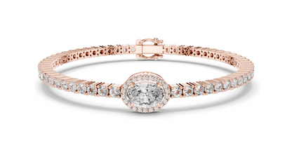 1.5 CT Lab VVS-VS-EF CVD Diamond Bracelet | Marquise & Emerald Cut | 18KT, 14KT, 10KT Gold & 925 Silver | Rose, Yellow, White Gold Options