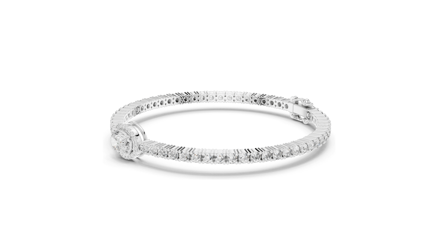 1.5 CT Lab VVS-VS-EF CVD Diamond Bracelet | Marquise & Emerald Cut | 18KT, 14KT, 10KT Gold & 925 Silver | Rose, Yellow, White Gold Options