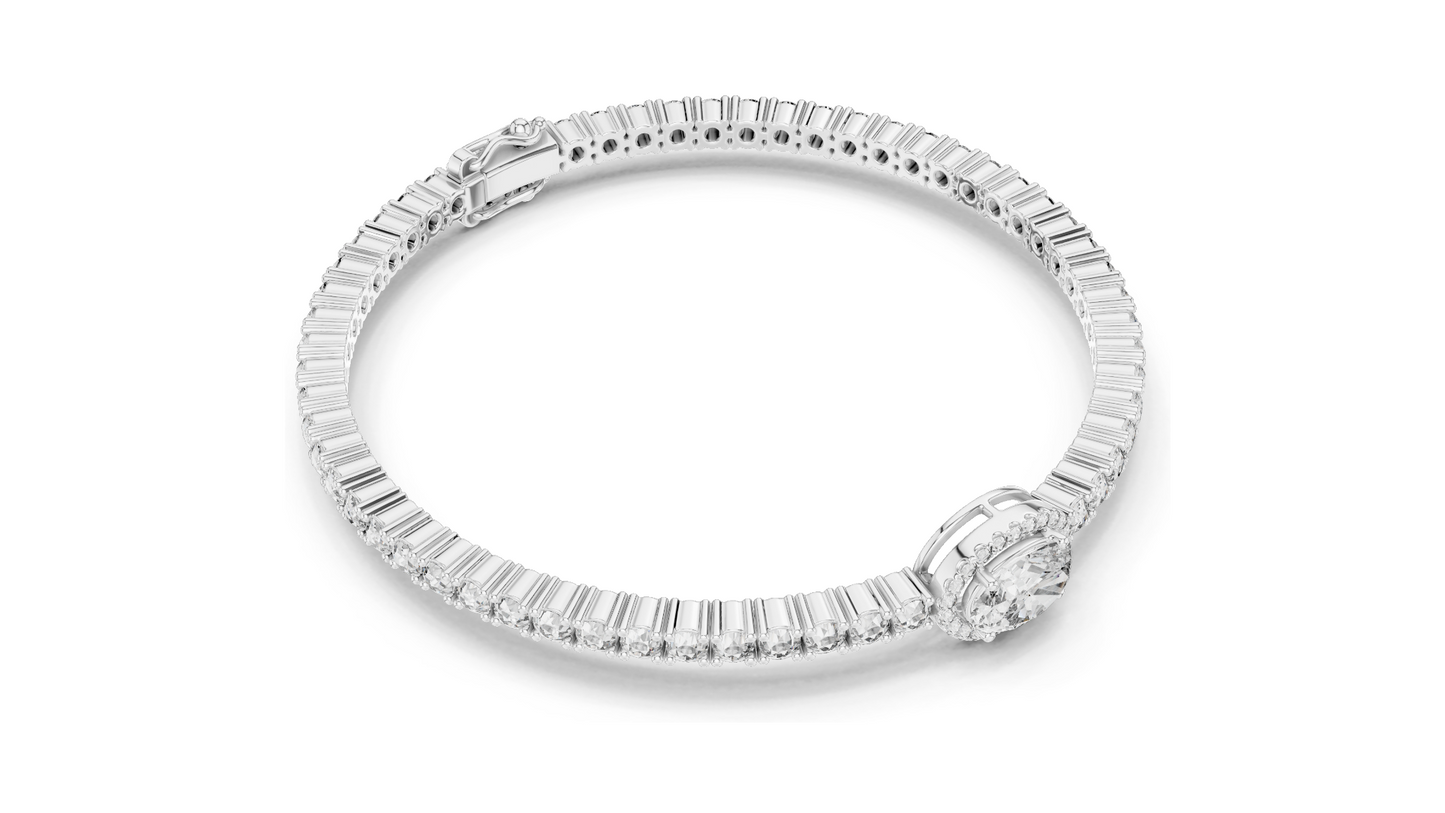 1.5 CT Lab VVS-VS-EF CVD Diamond Bracelet | Marquise & Emerald Cut | 18KT, 14KT, 10KT Gold & 925 Silver | Rose, Yellow, White Gold Options