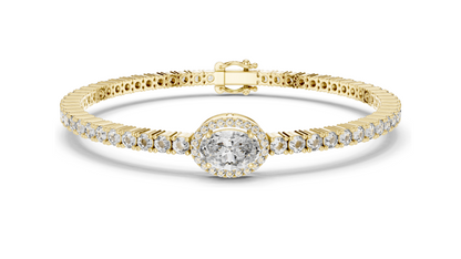 1.5 CT Lab VVS-VS-EF CVD Diamond Bracelet | Marquise & Emerald Cut | 18KT, 14KT, 10KT Gold & 925 Silver | Rose, Yellow, White Gold Options