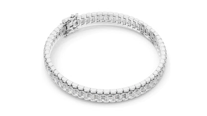 Luxury 12 CT Lab Diamond Baguette Tennis Bracelet | VVS-VS EF CVD Diamonds | 18KT, 14KT, 10KT Gold & 925 Silver | Rose, Yellow, White Gold Options | Fine Jewelry