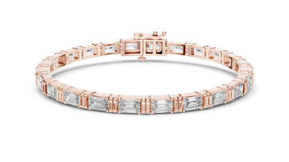 8.96 CT Lab Diamond Tennis Bracelet | Emerald Cut VVS–VS EF | 18KT, 14KT, 10KT Gold & 925 Silver | Rose, Yellow, White Gold Options | Luxury Fine Jewelry