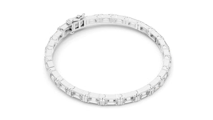 8.96 CT Lab Diamond Tennis Bracelet | Emerald Cut VVS–VS EF | 18KT, 14KT, 10KT Gold & 925 Silver | Rose, Yellow, White Gold Options | Luxury Fine Jewelry