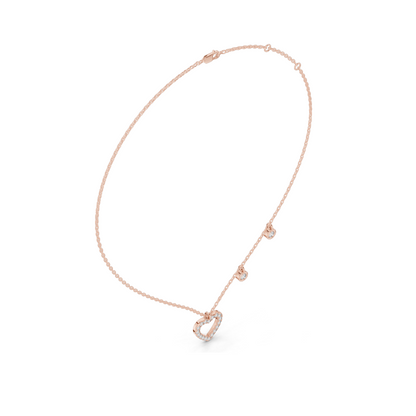 0.484 CT Lab Diamond Heart Pendant Necklace | VVS-VS Clarity, EF Color | 18KT, 14KT Gold & 925 Silver | Rose, Yellow, White Gold Options | Luxury Fine Jewelry