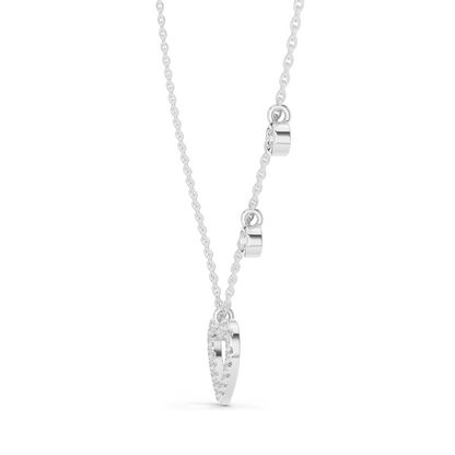 0.484 CT Lab Diamond Heart Pendant Necklace | VVS-VS Clarity, EF Color | 18KT, 14KT Gold & 925 Silver | Rose, Yellow, White Gold Options | Luxury Fine Jewelry