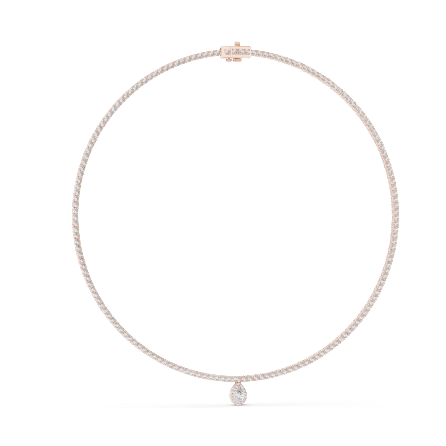 4.53 CT Lab Diamond Necklace | Round Brilliant Cut | 18KT, 14KT, White, Yellow, Rose Gold | Luxury Fine Jewelry