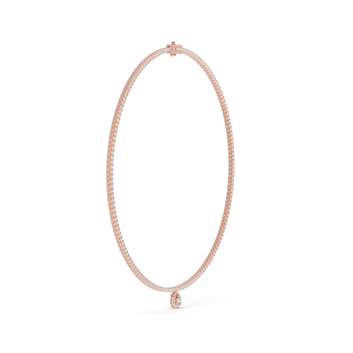 4.53 CT Lab Diamond Necklace | Round Brilliant Cut | 18KT, 14KT, White, Yellow, Rose Gold | Luxury Fine Jewelry