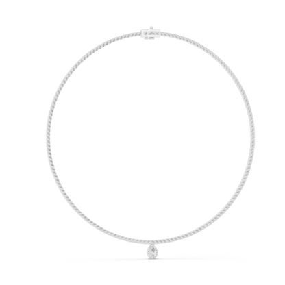 4.53 CT Lab Diamond Necklace | Round Brilliant Cut | 18KT, 14KT, White, Yellow, Rose Gold | Luxury Fine Jewelry