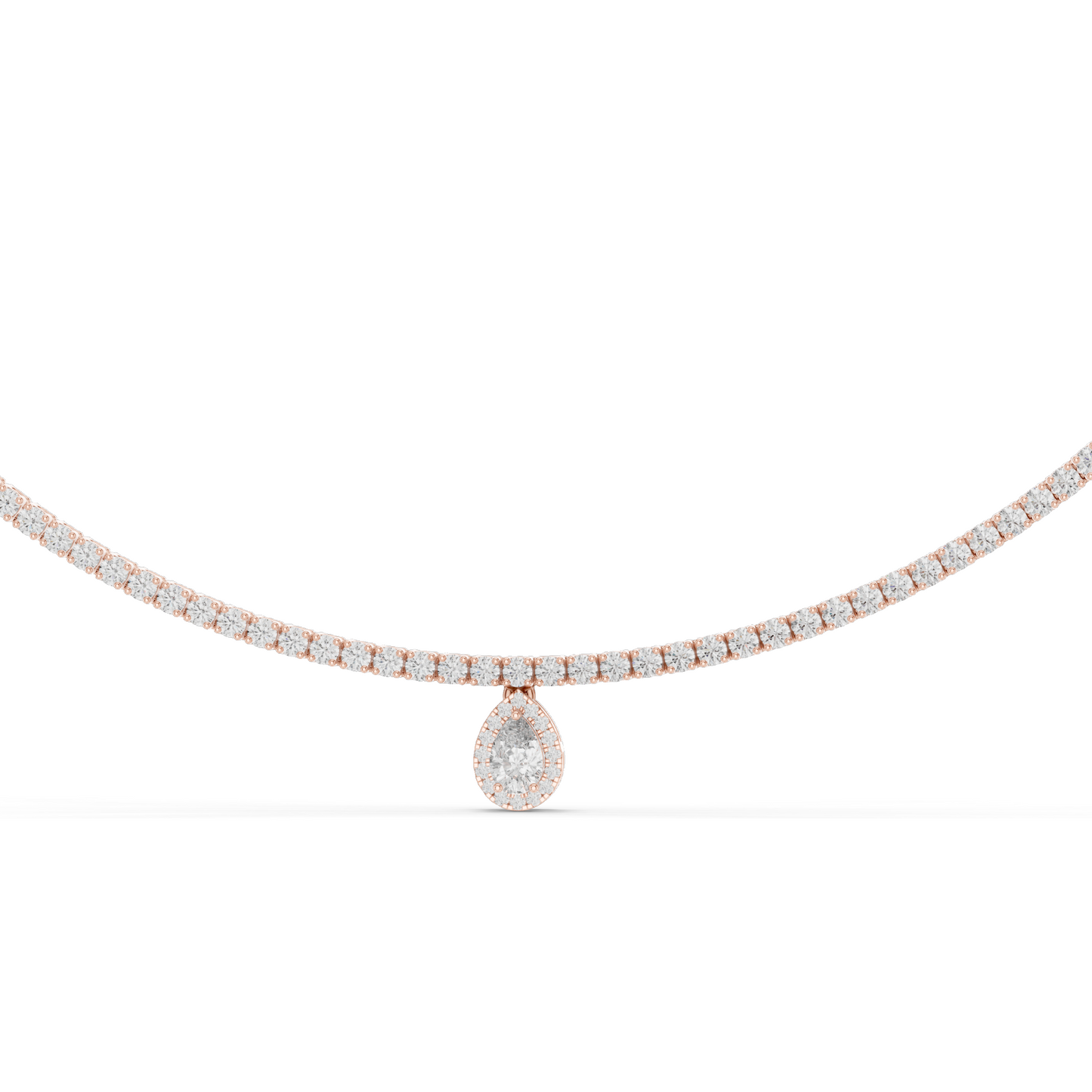4.53 CT Lab-Grown Diamond Necklace | VVS-VS EF CVD Diamonds | 18KT, 14KT Gold Chain Pendant | Rose, Yellow, White Gold Options | Luxury Fine Jewelry