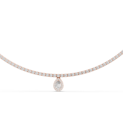 4.53 CT Lab-Grown Diamond Necklace | VVS-VS EF CVD Diamonds | 18KT, 14KT Gold Chain Pendant | Rose, Yellow, White Gold Options | Luxury Fine Jewelry