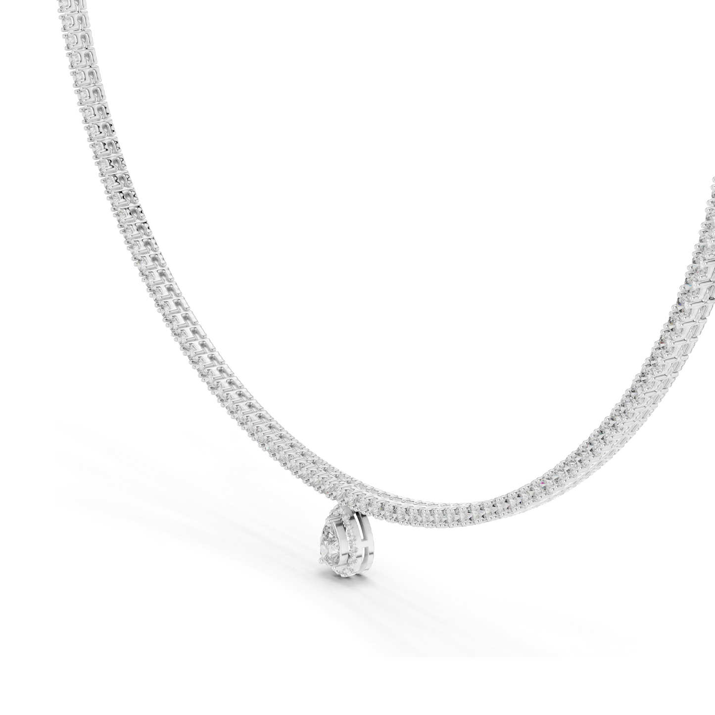 4.53 CT Lab-Grown Diamond Necklace | VVS-VS EF CVD Diamonds | 18KT, 14KT Gold Chain Pendant | Rose, Yellow, White Gold Options | Luxury Fine Jewelry