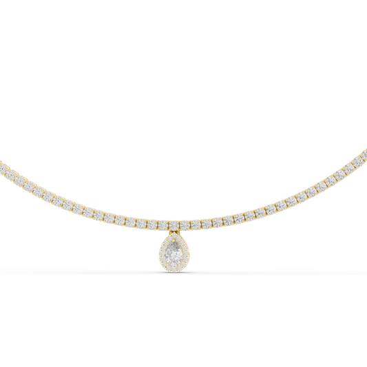 4.53 CT Lab-Grown Diamond Necklace | VVS-VS EF CVD Diamonds | 18KT, 14KT Gold Chain Pendant | Rose, Yellow, White Gold Options | Luxury Fine Jewelry