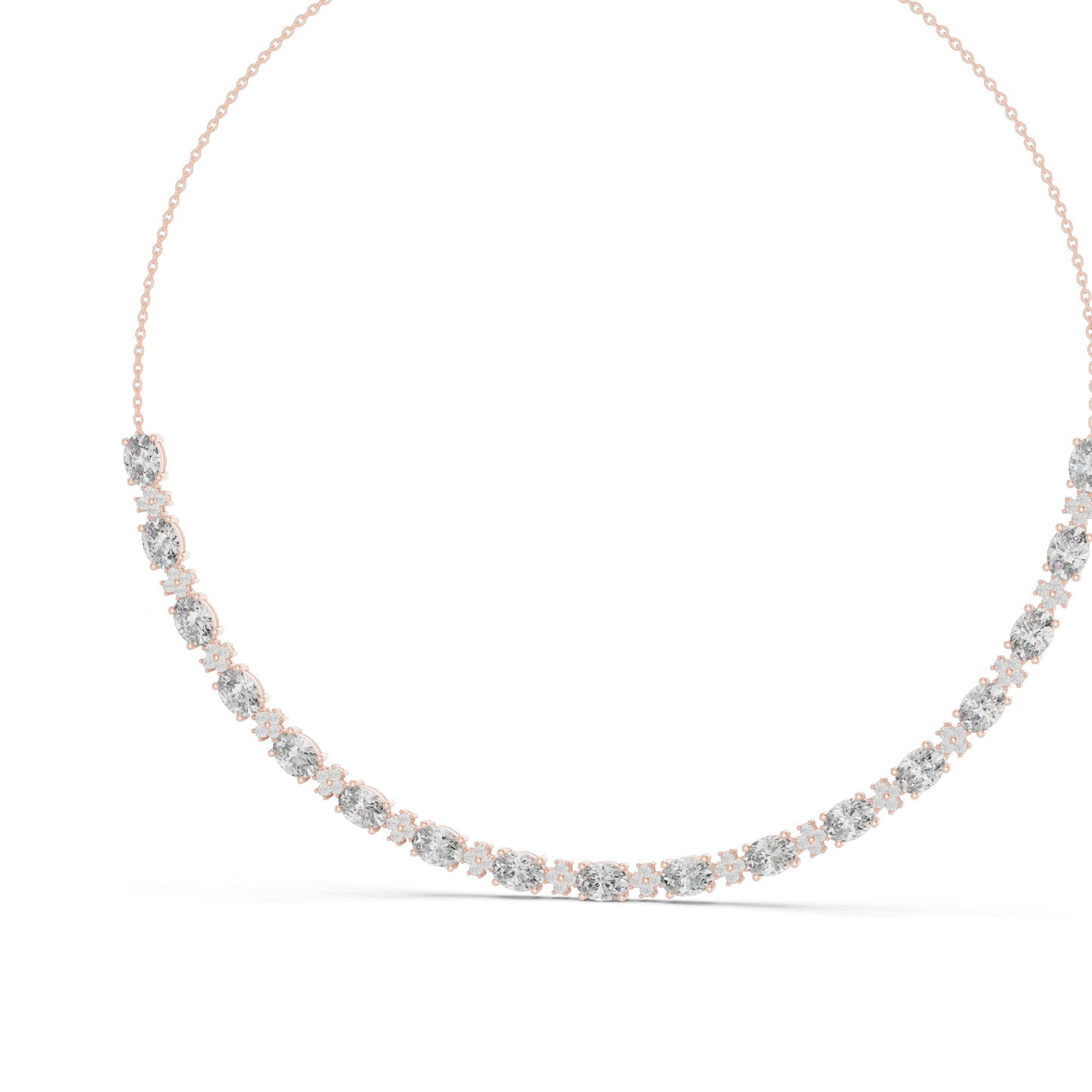 192.7 CT Lab Diamond Necklace | VVS-VS EF CVD Diamonds | 18KT, 14KT Gold Options | Rose, Yellow, White Gold | Luxury Fine Jewelry