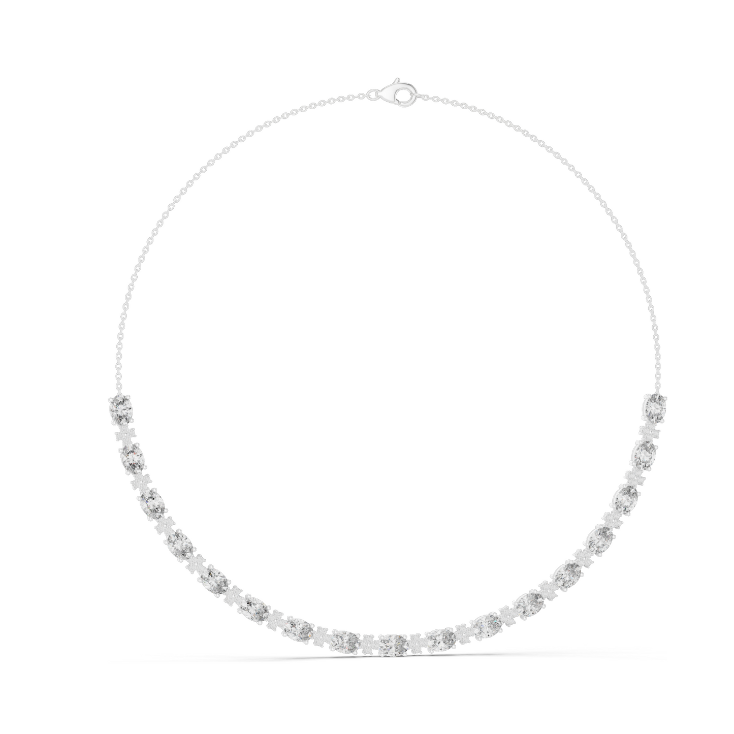 192.7 CT Lab Diamond Necklace | VVS-VS EF CVD Diamonds | 18KT, 14KT Gold Options | Rose, Yellow, White Gold | Luxury Fine Jewelry