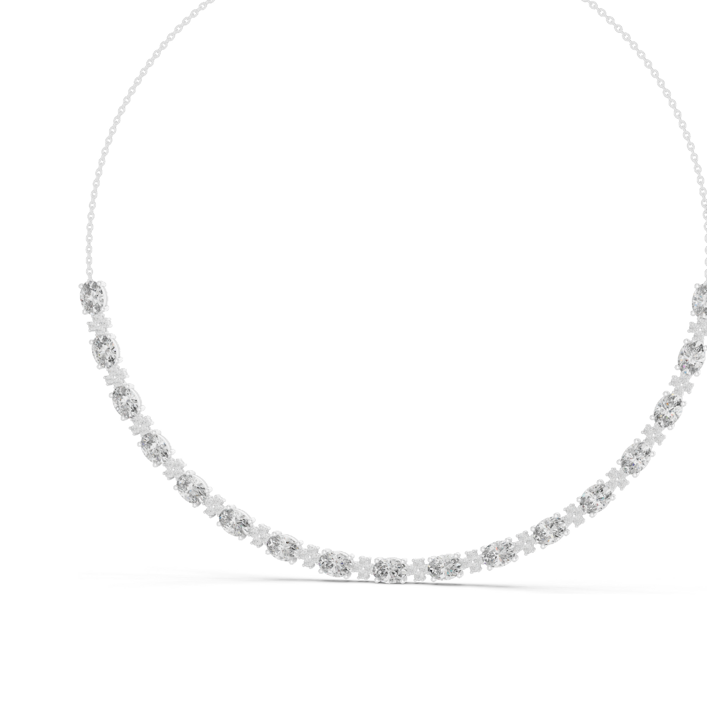 192.7 CT Lab Diamond Necklace | VVS-VS EF CVD Diamonds | 18KT, 14KT Gold Options | Rose, Yellow, White Gold | Luxury Fine Jewelry