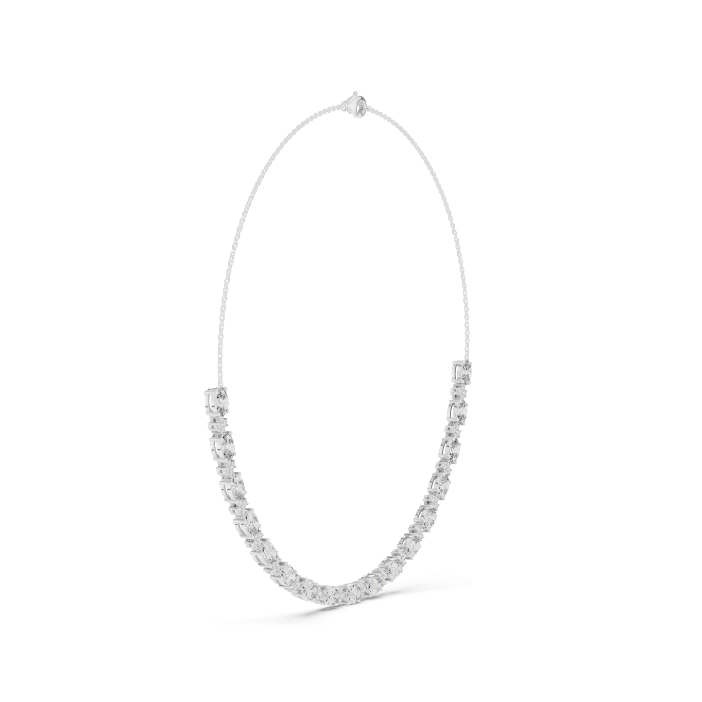 192.7 CT Lab Diamond Necklace | VVS-VS EF CVD Diamonds | 18KT, 14KT Gold Options | Rose, Yellow, White Gold | Luxury Fine Jewelry