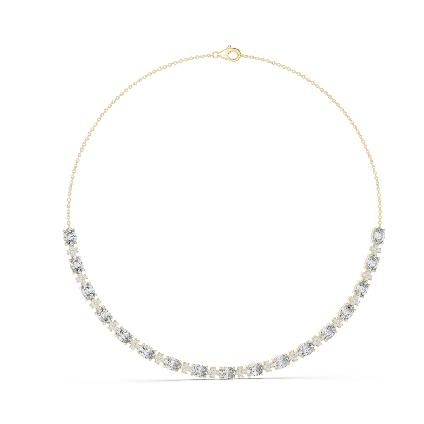 192.7 CT Lab Diamond Necklace | VVS-VS EF CVD Diamonds | 18KT, 14KT Gold Options | Rose, Yellow, White Gold | Luxury Fine Jewelry