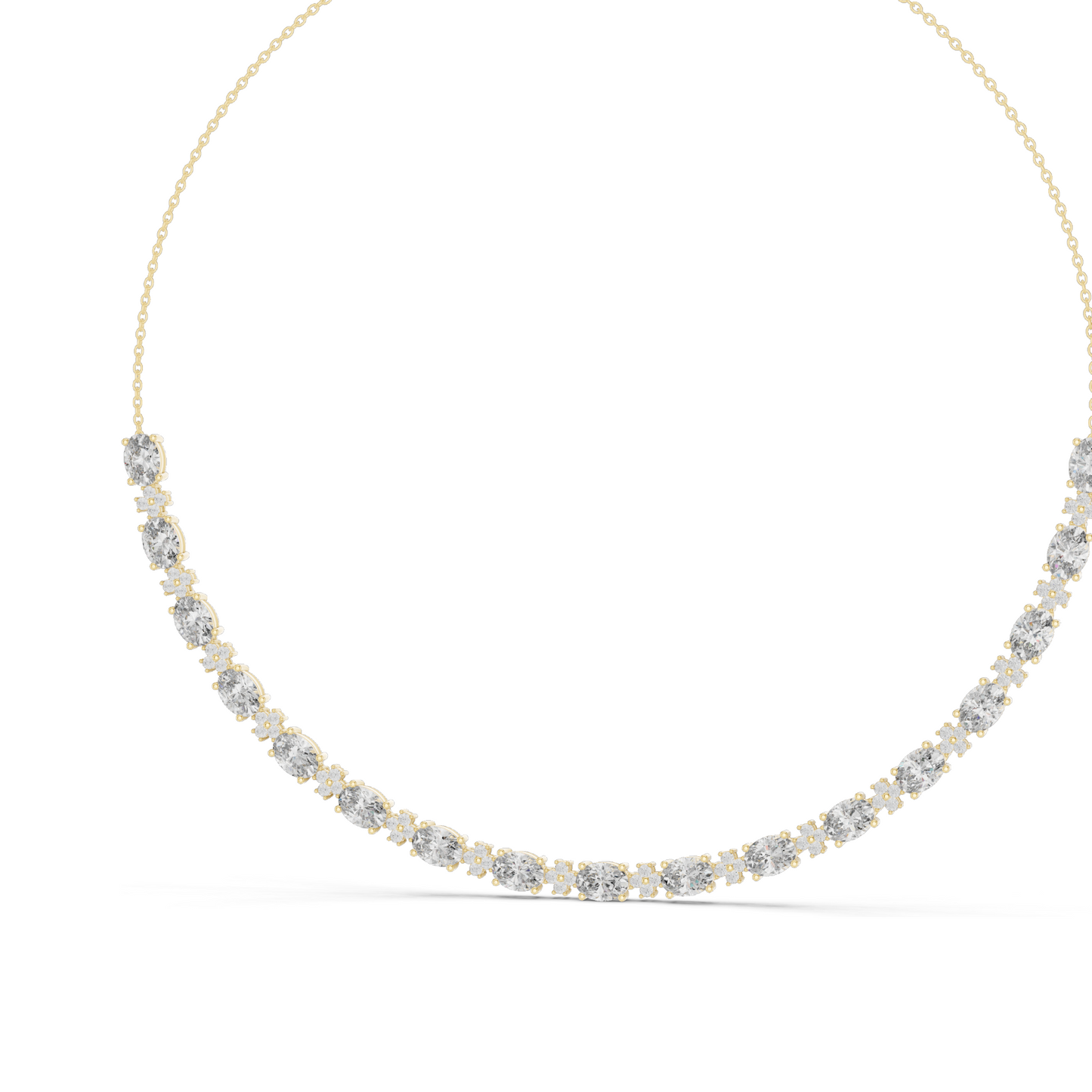 192.7 CT Lab Diamond Necklace | VVS-VS EF CVD Diamonds | 18KT, 14KT Gold Options | Rose, Yellow, White Gold | Luxury Fine Jewelry